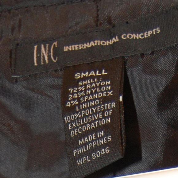 INC International/Concepts Black Dressy Jacket With Beaded Decoration Size S - Picture 9 of 11